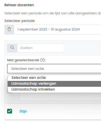 Lidmaatschap verlengen