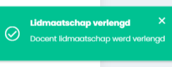 Lidmaatschap verlengd